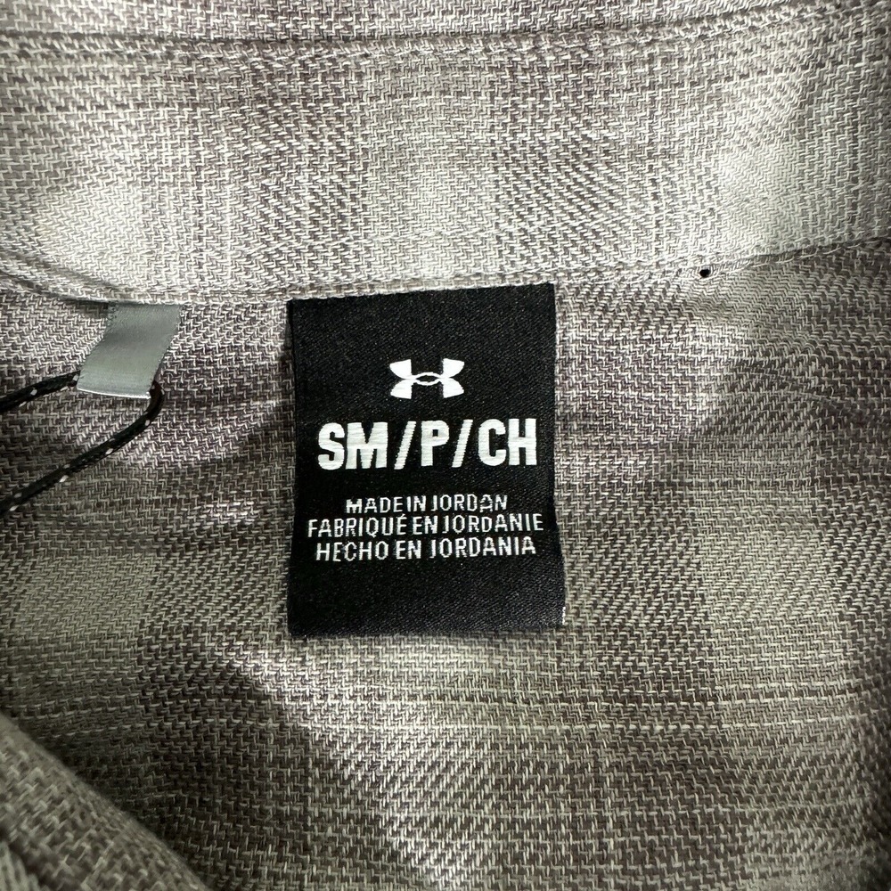 Under Armour Flannel Shirt Mens Small‎  Snap Flex Fitted - Picture 2 of 12